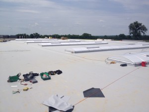 Krycie membraną PVC dachu